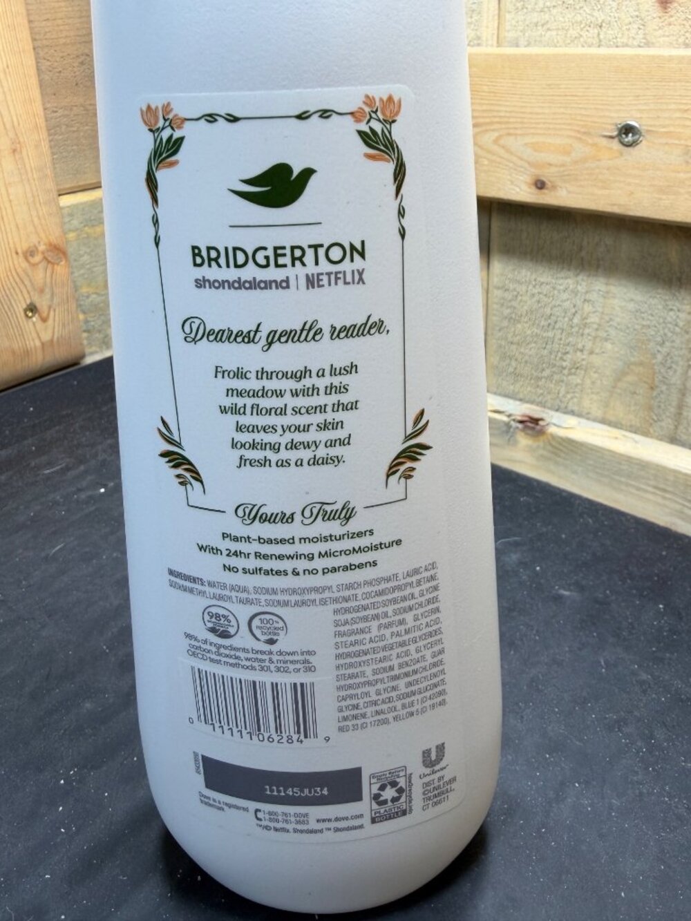 Dove Bridgerton Love & Meadows Body Wash Bergamot & Wildflowers 20 Fl Oz  - Limi - Picture 3 of 4